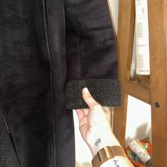 RALPH LAUREN Faux Suede sherpa lined winter coat - Picture 4 of 9